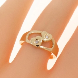 Nhẫn kim cương hình trái tim K18YG - Hàng hiệu Authentic 855280