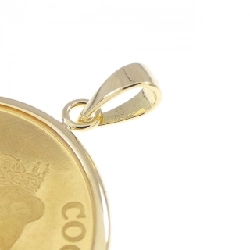 K18YG(枠) Đồng xu Mặt dây chuyền - Hàng hiệu Chính hãng 864563