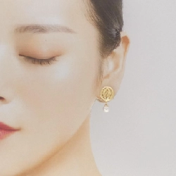 K18YG Bông tai ngọc trai Akoya 6.8mm - Hàng hiệu Chính hãng 870520