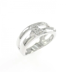 K18WG Nhẫn hồng ngọc kim cương - Hàng hiệu Authentic