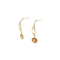 K18YG Citrine Bông tai - Hàng hiệu Chính hãng 868144