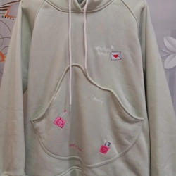 Áo Hoodie nỉ bông màu xanh bơ 