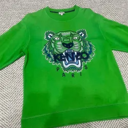 Áo Kenzo thêu đầu hổ màu xanh lá cây size M 757751