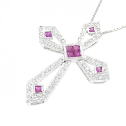 K18WG Dây chuyền Ruby 0.42CT - Hàng hiệu Chính hãng 856485