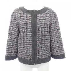 【Mã giảm giá】Áo khoác không cổ CHANEL