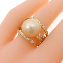 Nhẫn ngọc trai trắng K18YG 11.5mm 668893