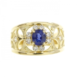 Nhẫn Sapphire K18YG 0.44CT 667457