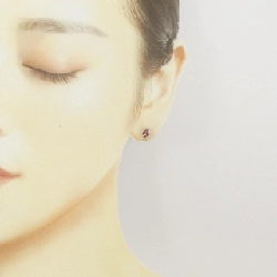 Bông tai Ruby 750YG/K18YG 0.22CT - Hàng hiệu Chính hãng 868126