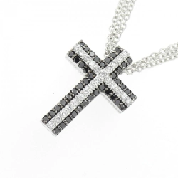 Ponte Vecchio Dây chuyền kim cương chéo 0.39CT - Hàng hiệu Authentic 841544