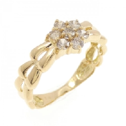 Nhẫn kim cương hoa K18YG 0.30CT