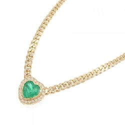 K18YG Dây chuyền hình trái tim ngọc lục bảo 8.17CT - Hàng hiệu Chính hãng 859474