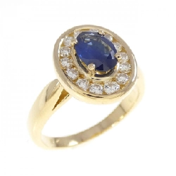 Nhẫn Sapphire K18YG 0.80CT - Hàng hiệu Chính hãng