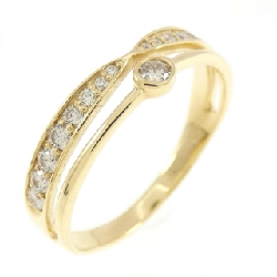 【Sản phẩm mới】Nhẫn kim cương K18YG 0.25CT