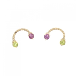 K18YG Peridot Bông tai - Hàng hiệu Chính hãng
