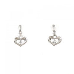 K10WG Bông tai kim cương hình trái tim 0.018CT - Hàng hiệu Chính hãng