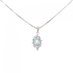 Dây chuyền Aquamarine PT900/PT850 0.537CT - Hàng hiệu Chính hãng