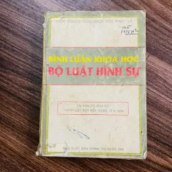 Bình luận khoa học Bộ luật Hình sự#HATRA