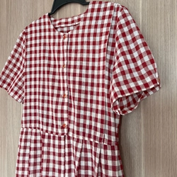 Váy kẻ caro trắng đỏ  494420