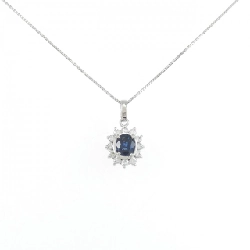 Dây chuyền Sapphire PT900/PT850 0.49CT - Hàng hiệu Chính hãng