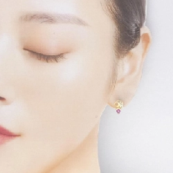 K18YG/K18WG Bông tai Ruby - Hàng hiệu Chính hãng 870408