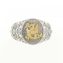 Nhẫn kim cương PT950/K18YG hình rồng 0.126CT 666658