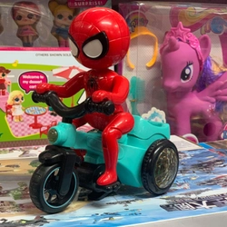 Đồ chơi siêu nhận người nhện spiderman đi xe đạp chạy bằng pin HX143