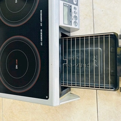 BẾP TỪ DƯƠNG Hitachi nội địa Nhật gồm 2 từ + 1 lò nướng, 503991