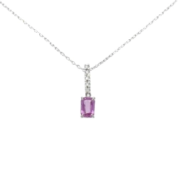 K18WG Sapphire Necklace 0.90CT - Hàng hiệu Chính hãng