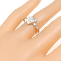 Nhẫn kim cương pavé hình trái tim K18WG 0.18CT 667556