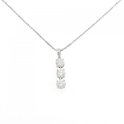 Dây chuyền kim cương ba viên PT900/PT850 1.18CT - Hàng hiệu Chính hãng