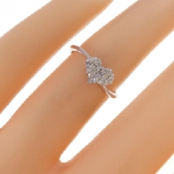 Nhẫn kim cương hình trái tim K18WG 0.14CT 666384