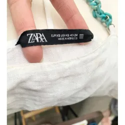 MỚI 100%***NEW**VẢI THÔ***ÁO ĐI BIỂN ZARA *2 DÂY CÁCH ĐIỆU ĐẶC BIỆT* CHẤT VẢI ĐŨI MÁT 591516