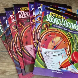 Bộ sách Math Minutes grade1-8 cho bé học Toán bằng English