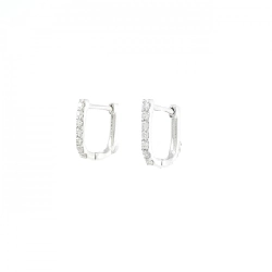 K18WG Bông tai kim cương 0.08CT - Hàng hiệu Authentic 869096