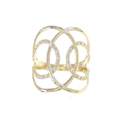 Nhẫn kim cương K18YG 0.16CT 670221