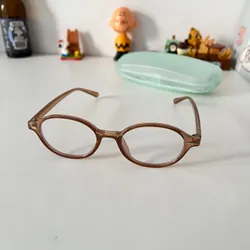 Kính mắt oval màu nâu trà, mới, kính cận 559821