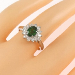 Nhẫn Garnet Xanh PT900 0.77CT - Hàng hiệu Chính hãng 850056