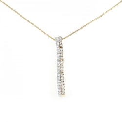 K18YG/K18WG Dây chuyền kim cương 0.32CT - Hàng hiệu Chính hãng