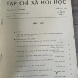Tạp chí xã hội học - 1984, khổ lớn  791594