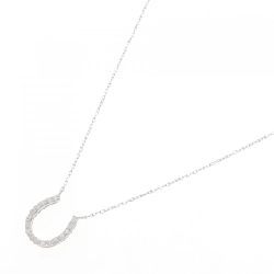 K18WG Mặt dây chuyền hình móng ngựa kim cương 0.20CT - Hàng hiệu Chính hãng 857306