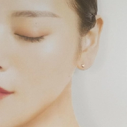 K18PG/K18YG Bông tai kim cương một bên - Hàng hiệu Authentic 874774