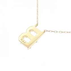 K18YG Chữ cái B Dây chuyền kim cương 0.12CT - Hàng hiệu Chính hãng 857476