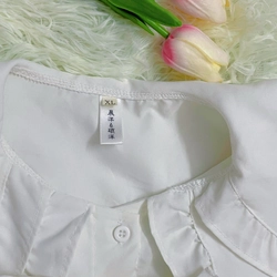 Áo sơ mi trắng cổ bèo freesize mới 98% 532315