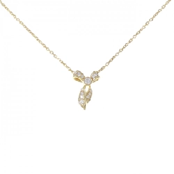 K18YG Dây chuyền kim cương hình ruy băng - Hàng hiệu Chính hãng