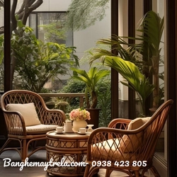 Bàn ghế đơn mây 537310