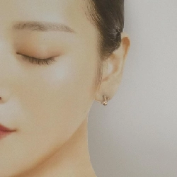 K10PG Bông tai kim cương 0.05CT một bên - Hàng hiệu Authentic 863310