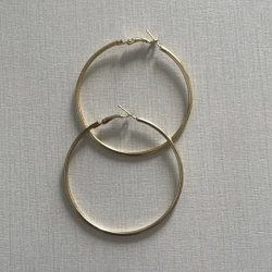 Khuyên tai vòng vàng mỏng 6cm