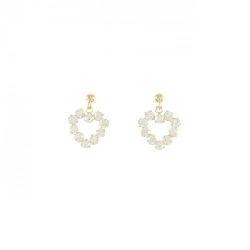 K18YG Bông tai hình trái tim - Hàng hiệu Chính hãng