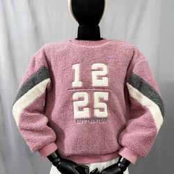 Áo sweater lông cừu lót lông 2 lớp dày dặn 327101