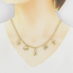 Dây chuyền đá màu 750YG - Hàng hiệu Authentic 859997